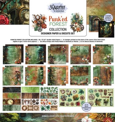 Punk&#39;ed Forest - 12x12 Design Paper &amp; Diecuts Collection