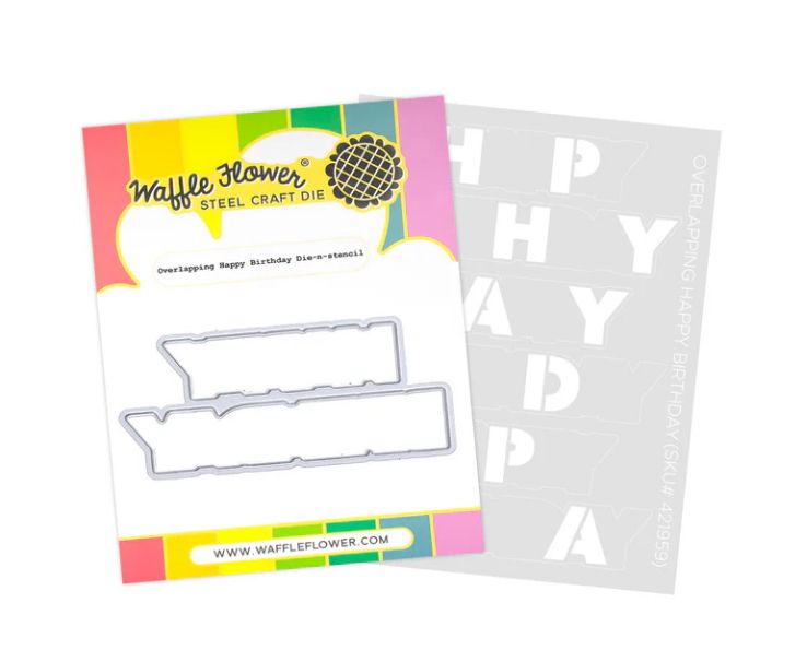Overlapping Happy Birthday Die N Stencil