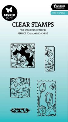 Spring Labels Essentials 5pc - Stamps