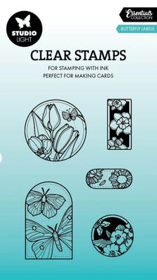 Butterfly Labels Essentials 5pc - Stamp