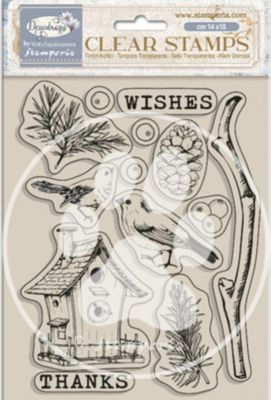 Happiness Dewdrops, Nest Bird - Clear Stamp
