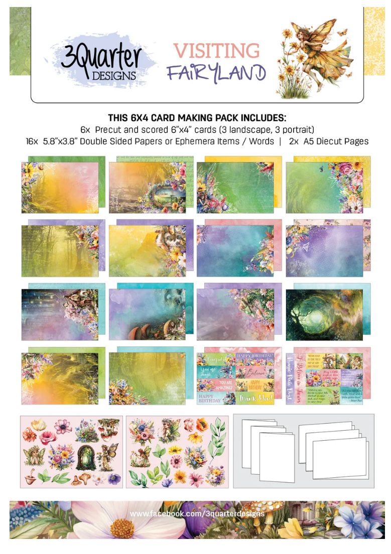 3Quarter Designs - Visiting Fairyland 6x4 Card Pack