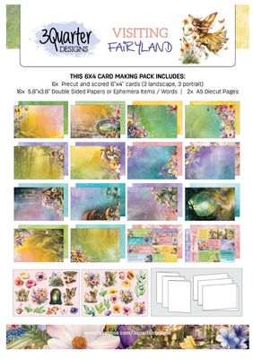 3Quarter Designs - Visiting Fairyland 6x4 Card Pack