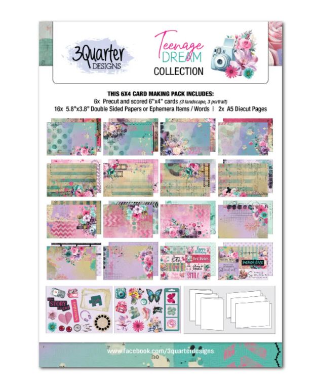 3Quarter Designs Teenage Dreams - 6x4 Card Pack