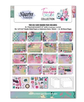 3Quarter Designs Teenage Dreams - 6x4 Card Pack