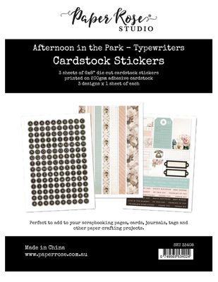 Afternoon In The Park - Cardstock Stickers Typewriters