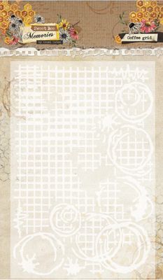 Sweet Bee Memories Coffee Grid Embossing Folder