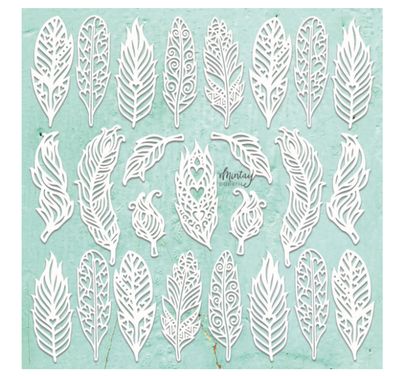 Chippies - Feathers 12x12 Sheet
