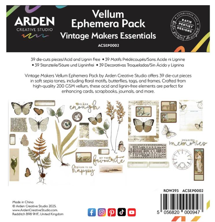 Vintage Makers Vellum Ephemera Pack