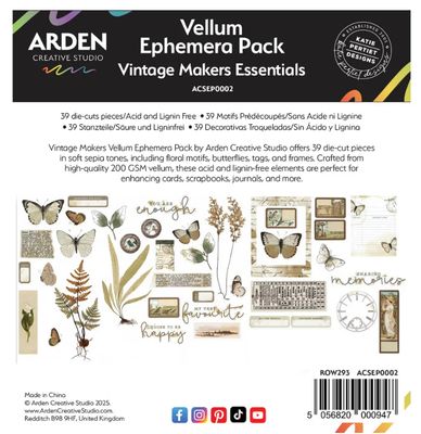Vintage Makers Vellum Ephemera Pack