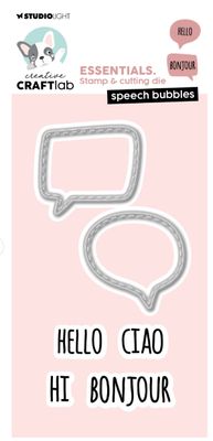 Speech Bubbles Essentials Stamp &amp; Cutting Die 6pc