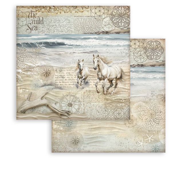 Silent Sea - 12x12 Patterned Paper, Horses