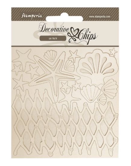 Silent Sea - Decorative Chips, Shells And Net