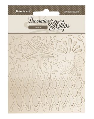Silent Sea - Decorative Chips, Shells And Net