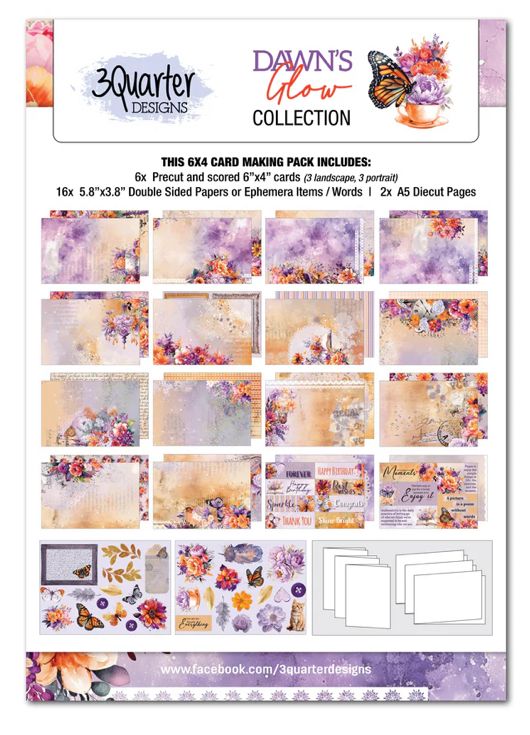 3Quarters Designs - Dawns Glow 6x4 Card Pack