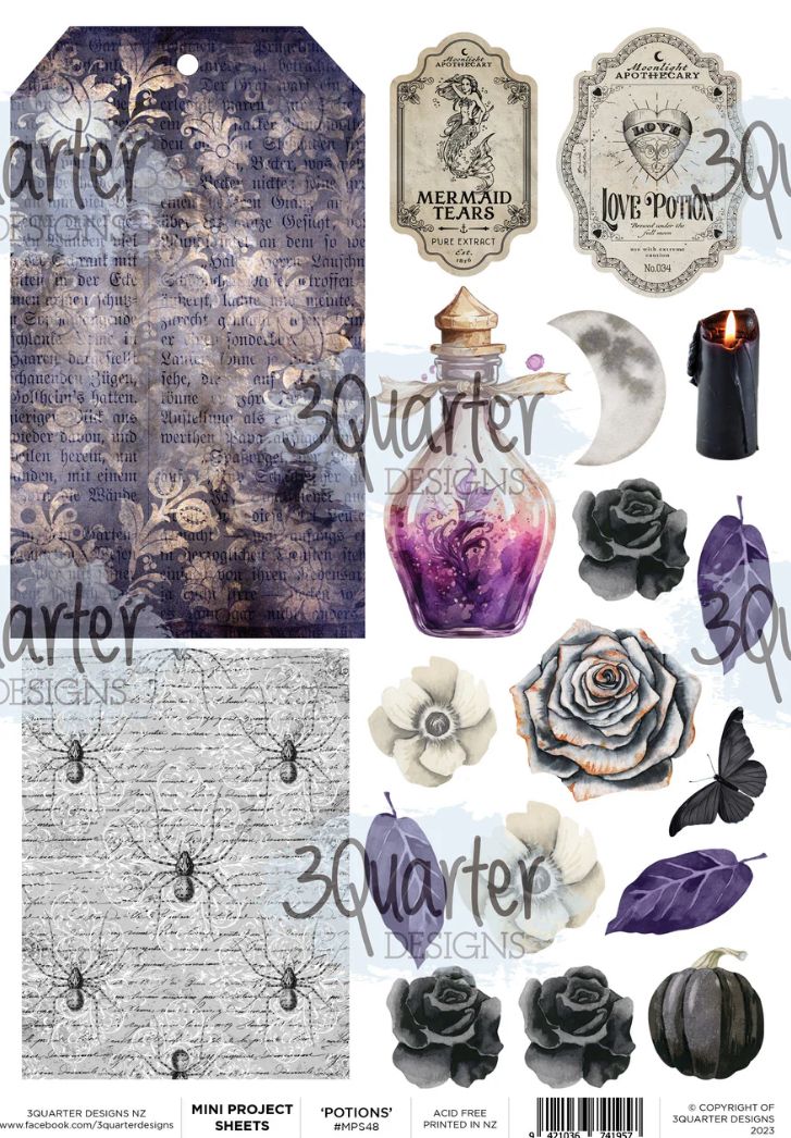 3Quarter Designs - Magic Potion Mini Project Sheet