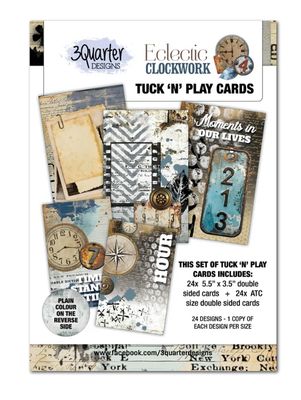3Quarters Designs - Eclectic Clocks Tuck N Play Cards