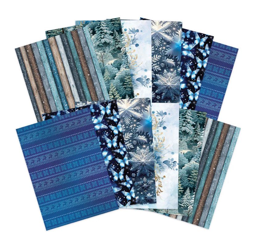 Adorable Scoreable Designer Cardstock - Cool Winter Singles Sheet Assorted
