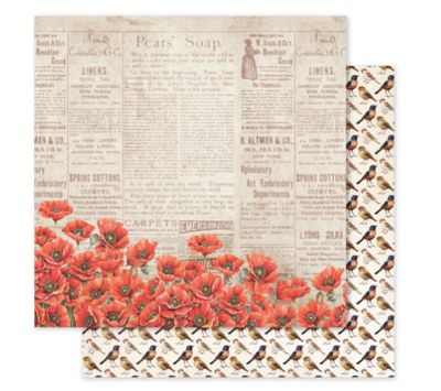 Poppy Garden D - 12 X12 Single Sheet