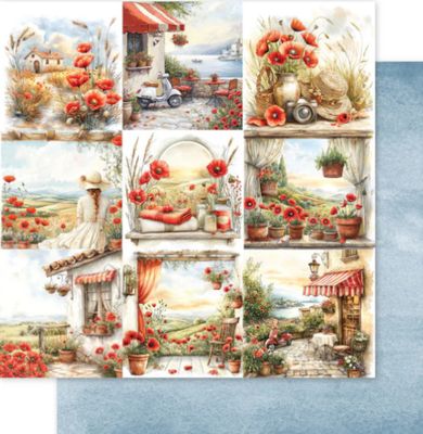 Poppy Garden A - 12x12 Single Sheet