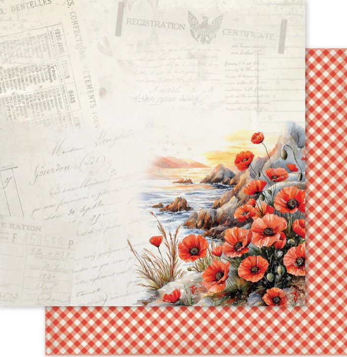 Poppy Garden Basics F 12x12 Single Sheet