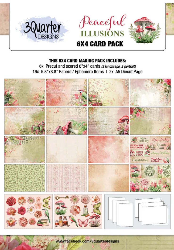 3Quarter Designs - Peaceful Illusion 6x4 Card Pack