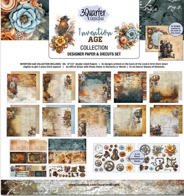 3Quarter Designs - Invention Age 12x12 Scrapbook Collection