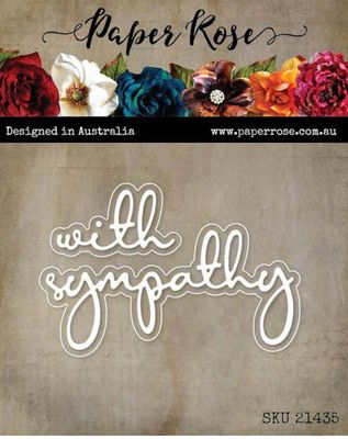 With Sympathy - Fine Script Layered Cutting Die