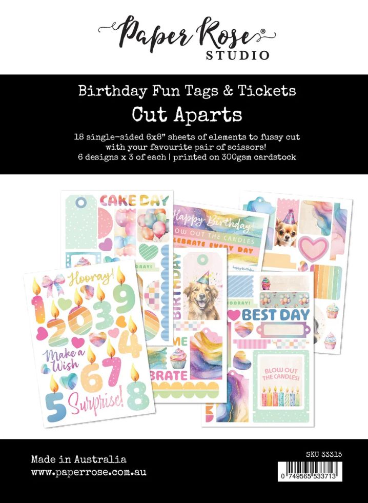 Birthday Fun - Tags And Tickets Cut Aparts