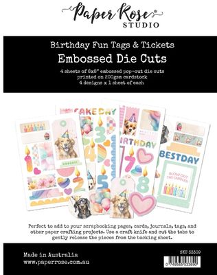 Birthday Fun -  Tags And Tickets Embossed Die Cuts