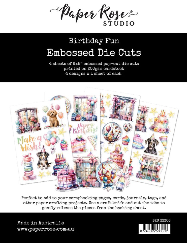 Birthday Fun -  Embossed Die Cuts