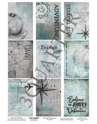 3Quarter Designs - Embrace The Journey  Tag Sheet Add On