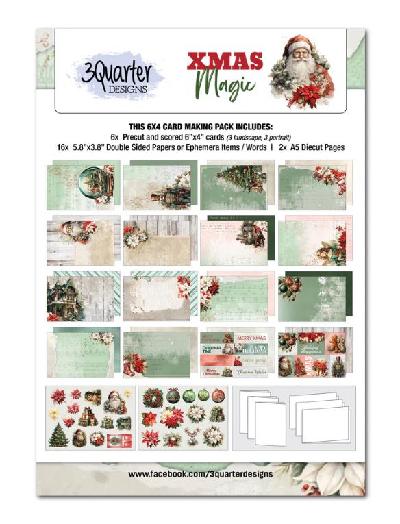 3Quarter Designs - Xmas Magic 6x4 Card Kit