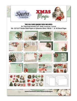 3Quarter Designs - Xmas Magic 6x4 Card Kit