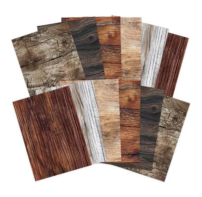 Adorable Scoreable Designer Cardstock Pack - Woodgrains