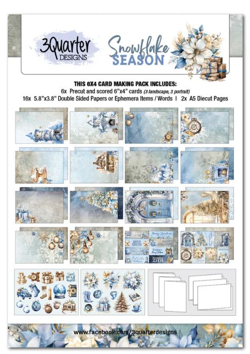 3Quarter Designs - Snowflake Season 6x4 Card Pack