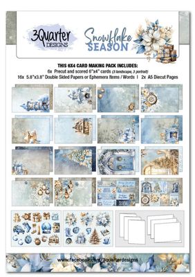 3Quarter Designs - Snowflake Season 6x4 Card Pack