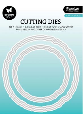 Torn Edge Circle Dies - Essentials Collection