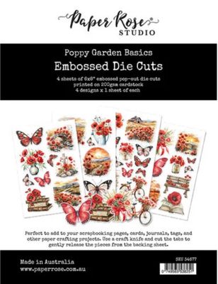 Poppy Garden - Embossed Die Cuts