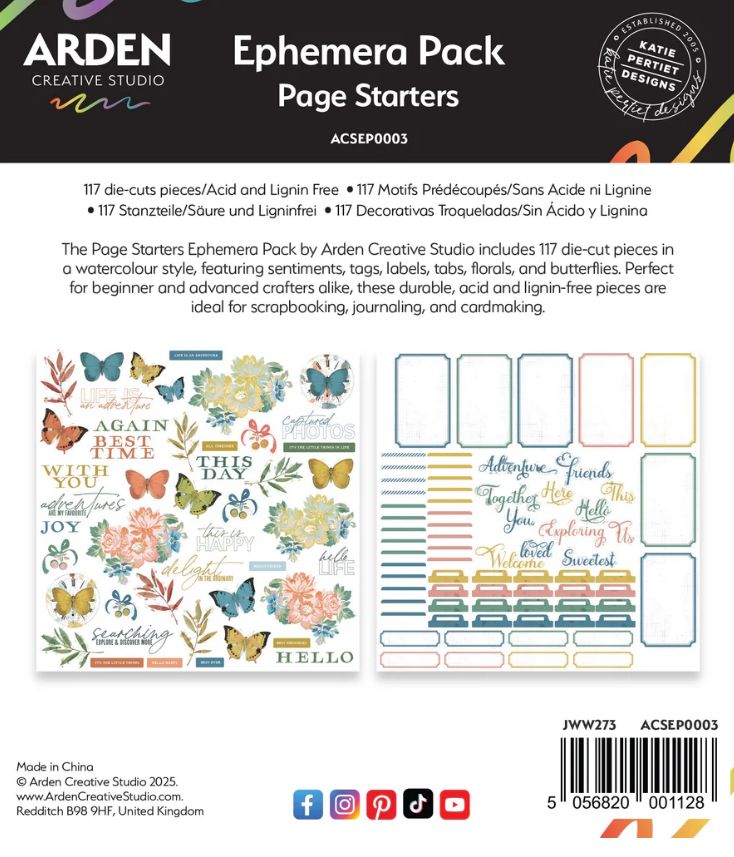 Arden Creative Studio Page Starters Ephemera Pack