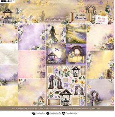 JMA- Growing &amp; Blooming Double Sided Scrapbooking Paper Pad 12 Sheets