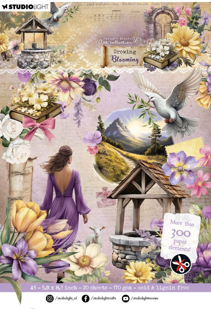 JMA - Growing &amp; Blooming Paper Pad Elements 20 Sheets