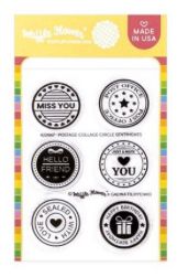 Postage Collage Circle Sentiments &amp; Die Set Bundle