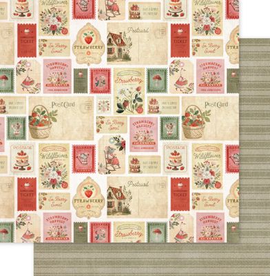 Strawberry Friends F - 12x12 Single Paper Sheet