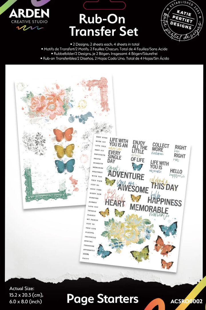 Arden Creative Page Starters 6x8 Rub Ons
