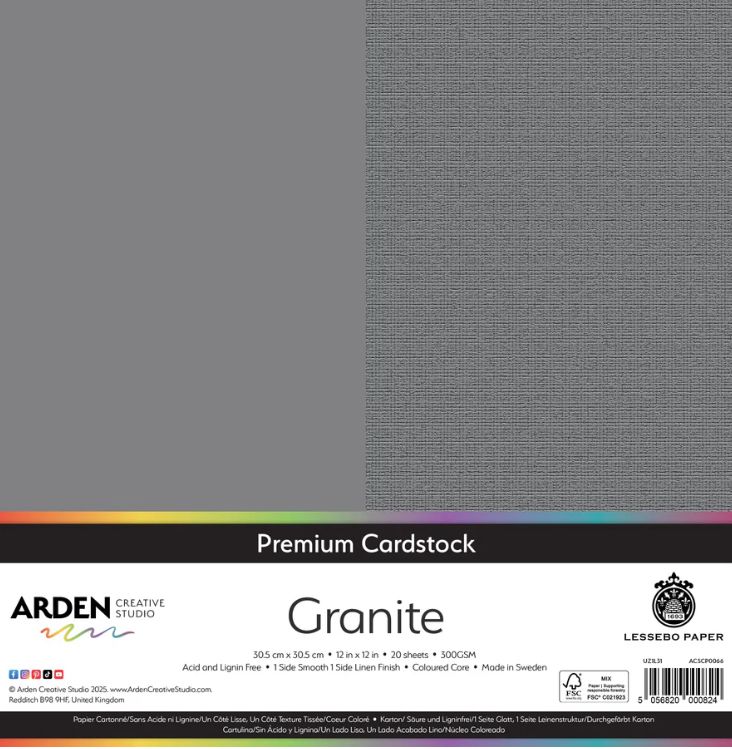 Arden Creative Premium Cardstock Granite - 12x12 Single Sheet