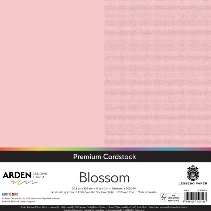 Arden Creative Premium Cardstock Blossom - 12x12 Single Sheet