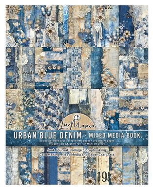 Mixed Media Book - Urban Blue Denim A4 Maxi