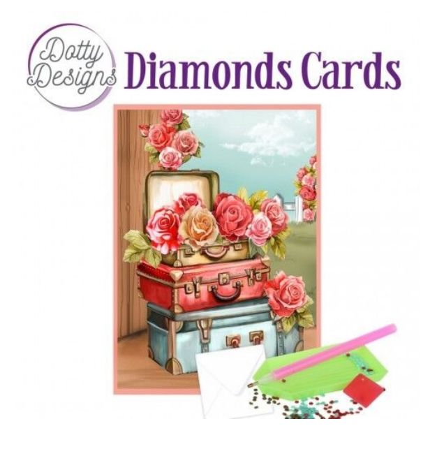 Roses And Suitcases - Dotty Designs Diamond Card Kit