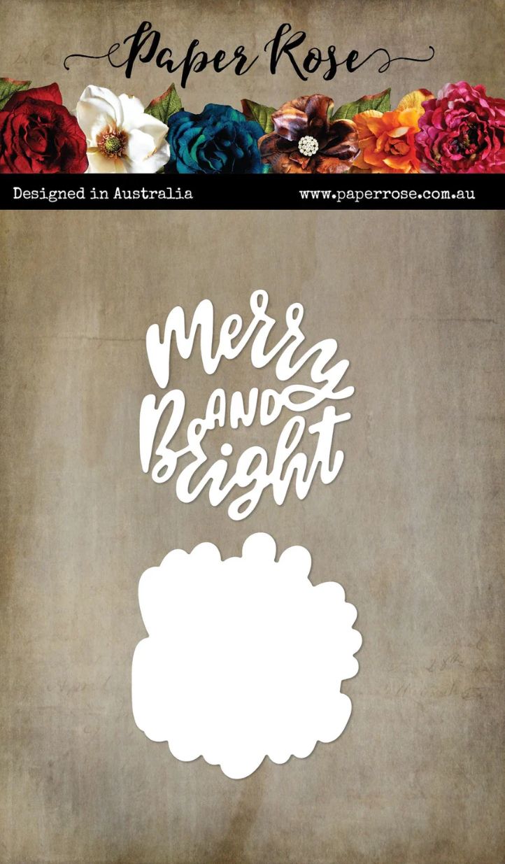 Merry &amp; Bright Layered Script Die